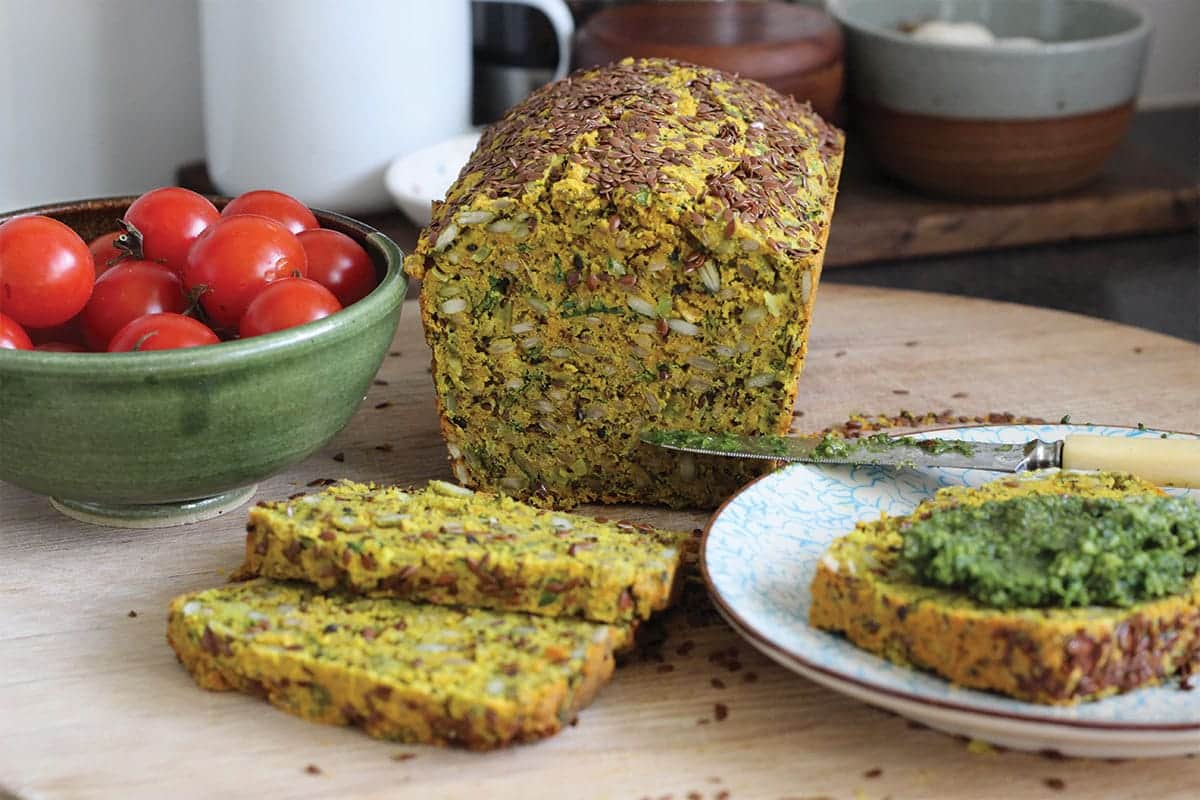 turmeric-goats-curd-onion-seed-loaf